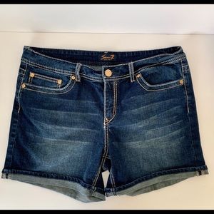Seven7 Dark Wash Jean Shorts